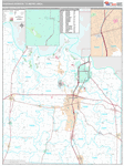 Sherman-Denison Wall Map Premium Style